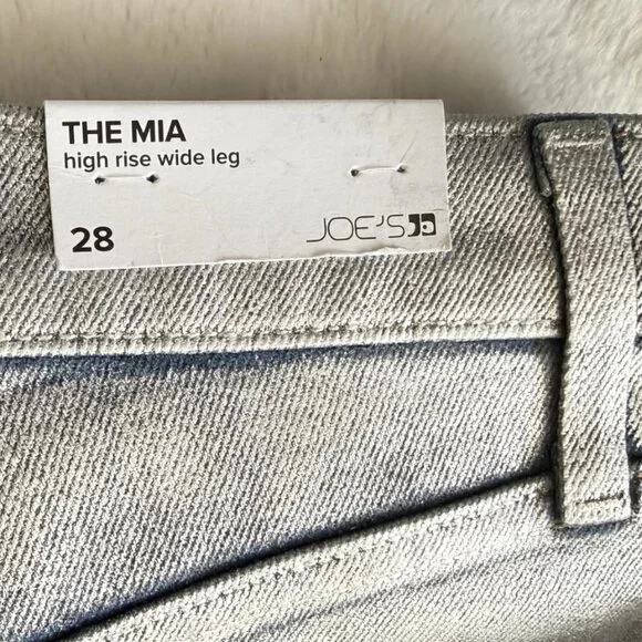 Joe's Jeans The Mia High Rise Foil Wide Leg Denim Party Indigo Metallic 28 NWT - Picture 14 of 15